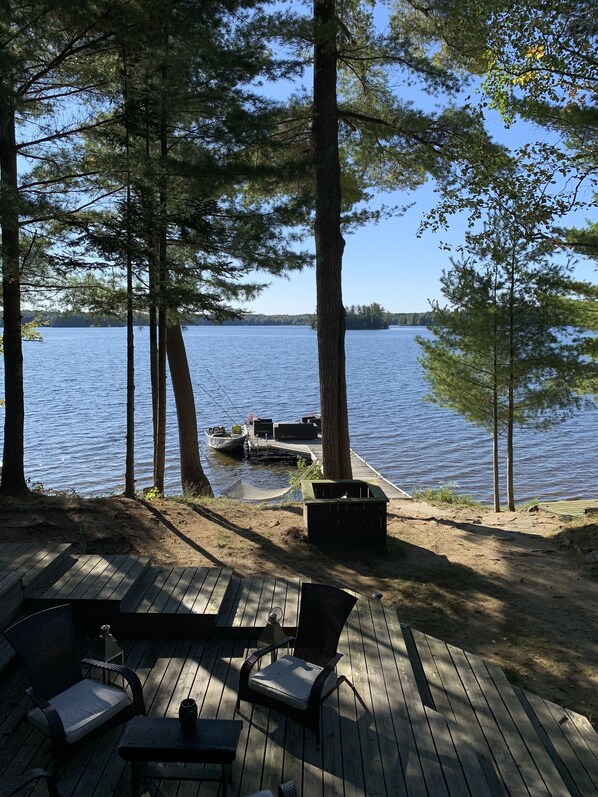 View in late fall from upper deck