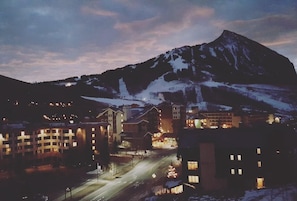 View from balcony at sunrise
