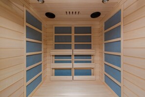 Sauna on lower level.