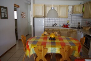 Dining area and kitchen