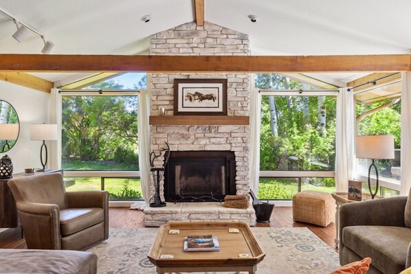Living Room with Fireplace