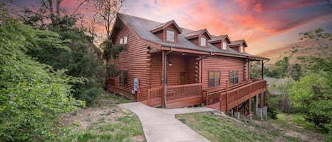 Cabin Exterior during Sunset