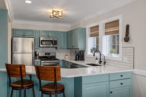 Prepare a feast in the well appointed kitchen