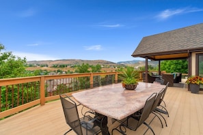 Outdoor Dining Area | Incredible mountain views from the main level!