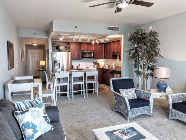Spacious Living Room and Kitchen