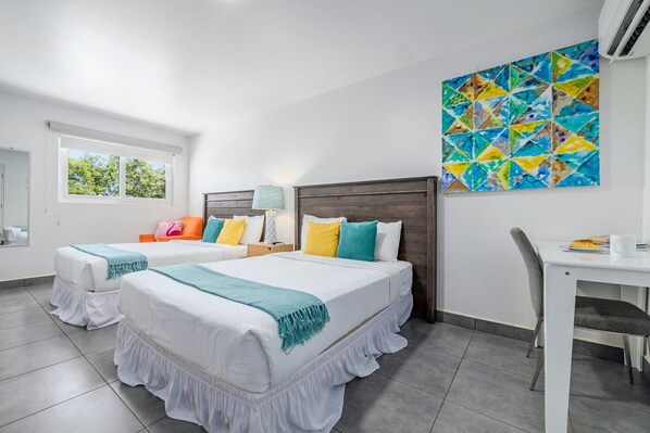 Two Comfortable Double Beds