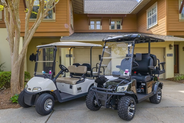 Two 4-Seater Golf Carts