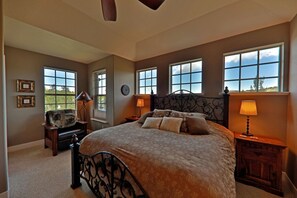 King bed in the master bedroom - with a view of the Continental Divide!