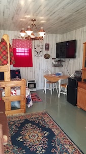 Cozy studio pet friendly cabin- private lake - fishing & swim - Cowgirl Cabin