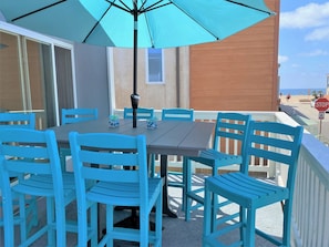 Super comfortable Adirondack chairs and table, seating for 8, Gas BBQ with Ocean and Catalina Island Views!