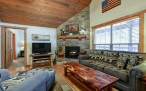 Main Living Area with gas fireplace! Just flip a switch.