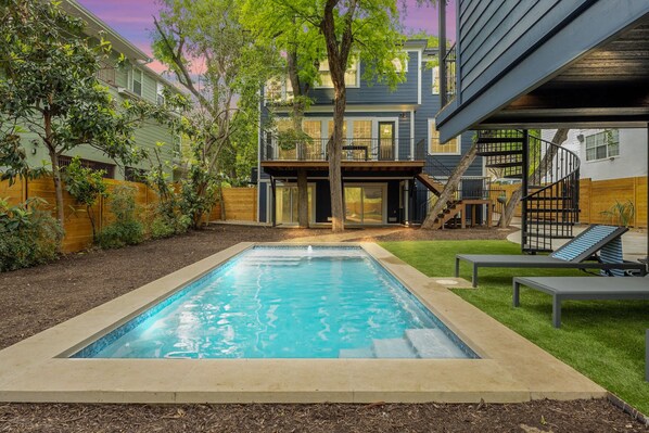 The gorgeous backyard is the perfect place to unwind and relax!