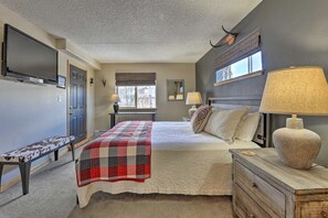 Master Bedroom with Wall Mounted TV.