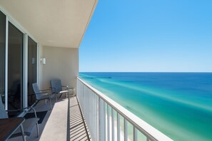 Large balcony with a view