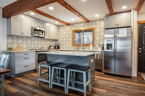 Beautiful new kitchen renovation with two dishwashers.