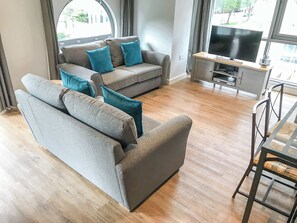 Open plan living and dining space 