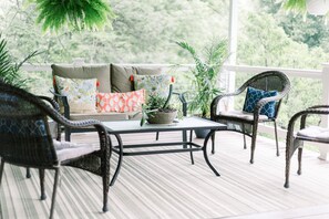 Seating area on the back deck