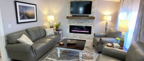 Electric fireplace with Roku/Smart TV 