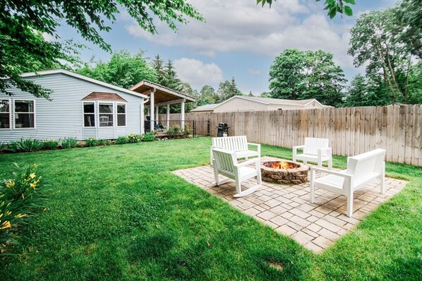 Lush back yard