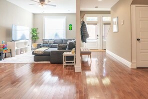 Foyer and entry into the living room