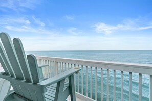 Gulf front deck, outside of master bedroom. 