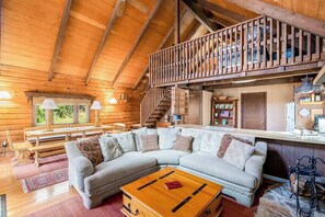 Comfortable living room with generous sitting space.