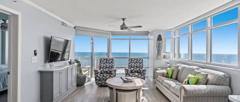Luxurious oceanfront condo with spectacular views.