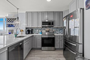 Beautifully updated and equipped kitchen for cooking all your favorite meals.