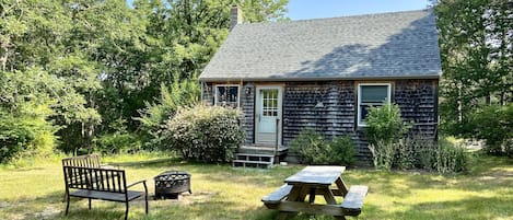 Private yard for meals, games and hanging by the fire pit