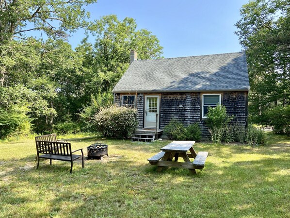 Private yard for meals, games and hanging by the fire pit