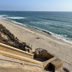 The beach with so much sand now!