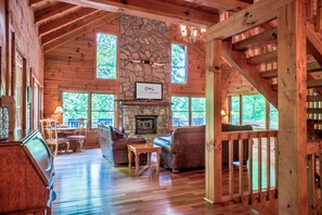 Open Floorplan, Vaulted Ceiling and Wood Burning Fireplace