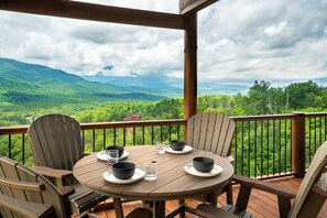 Deck and sitting for morning coffee