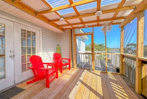 Relax in the privacy of your master screen porch.  French doors enter into suite