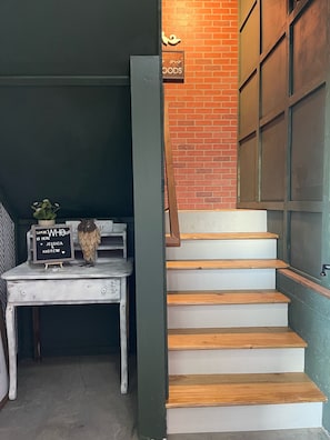 Up just a flight of stairs you’ll find your home away from home.
