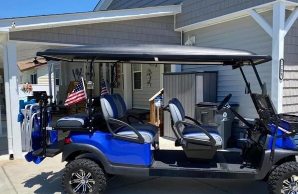 6 Seat Golf Cart for the whole group!