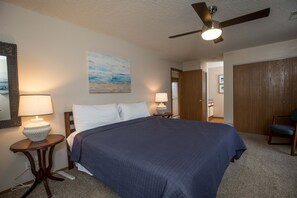 Stretch out in the king suite—roomy, restful, and filled with natural light.