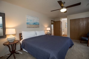 Stretch out in the spacious master bedroom with a king bed!