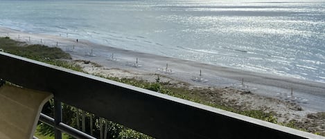 Beachfront condo overlooking the gulf of mexico.