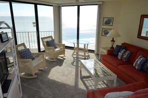 Living Room with Balcony Access