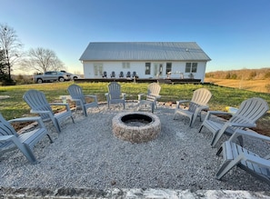 Firepit with seating for 8