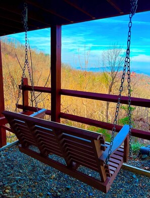 Swing in the fire pit / bbq area