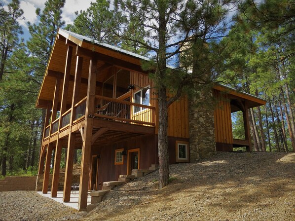 Enjoy gorgeous mountain views from large deck.