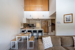 Dining and kitchen area