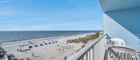 JC Resorts - Vacation Rental - Sand Dollar 404 -Indian Shores - Beach View from Balcony