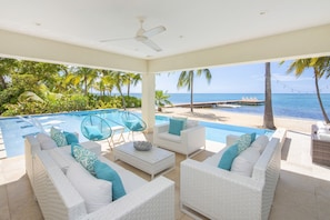 Veranda lounge by the sea perfect for sunset viewings. 