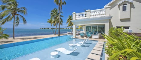 Welcome to Crystal Waters, a luxe ocean villa with a private pool and spectacular beachfront. 