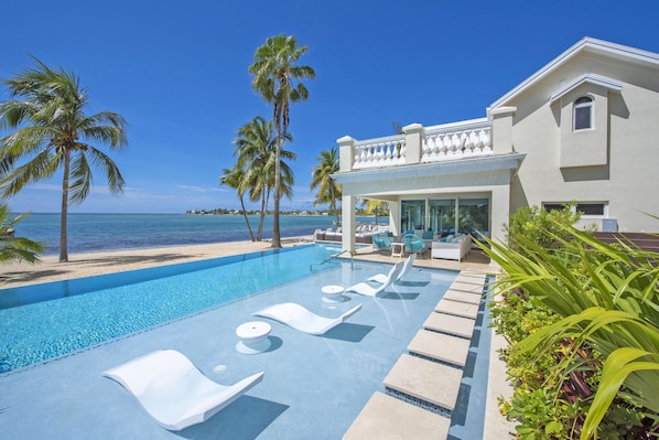 Welcome to Crystal Waters, a luxe ocean villa with a private pool and spectacular beachfront. 