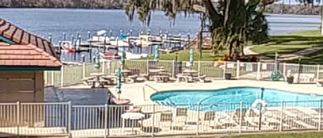 View from Sunroon overlooking pool and St. Johns River