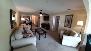 View from Sunroom into main living area.